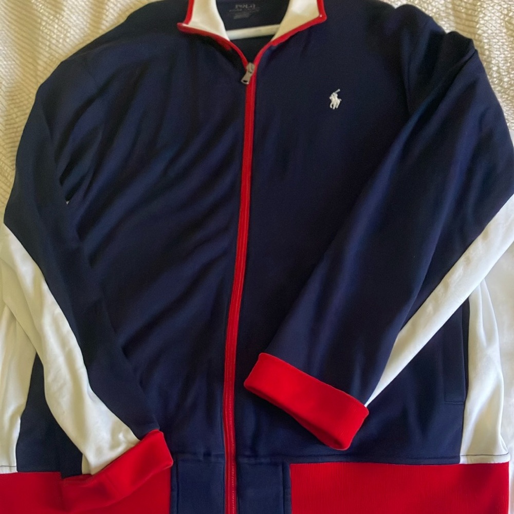 MENS POLO FULL ZIP JACKET SIZE LARGE *EXCELLENT CONDITION
